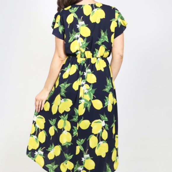 Lemon & Navy Dress - Picture 5 of 13